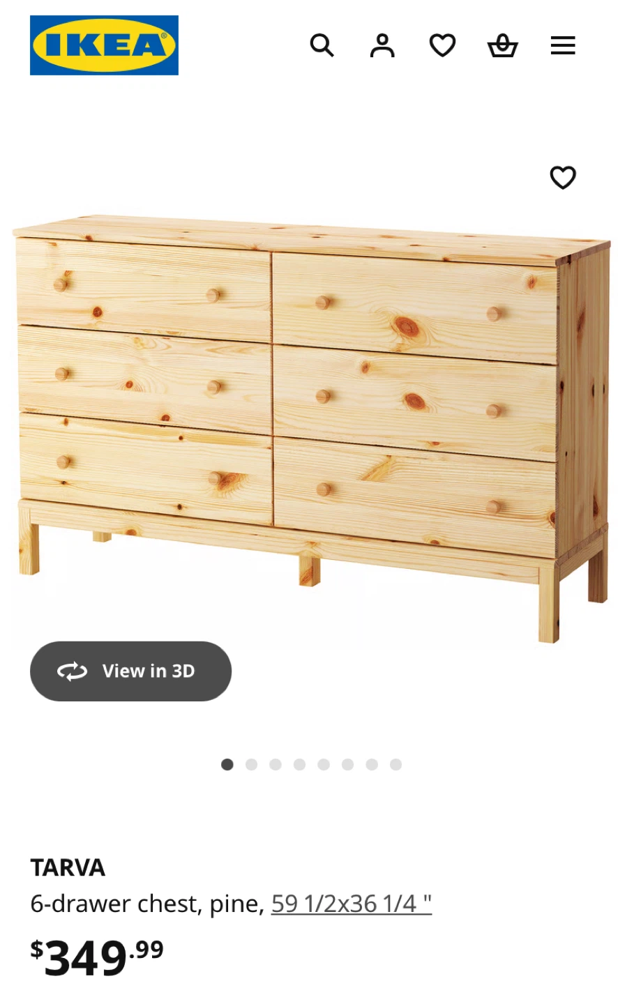 IKEA Tarva 6-Drawer Dresser - updated - photo 4