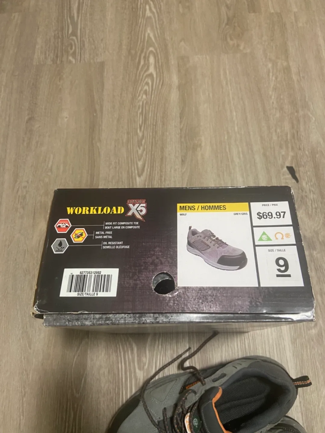 Workload X5 Comfort Steel Toe Shoes - Size 9 thumbnail