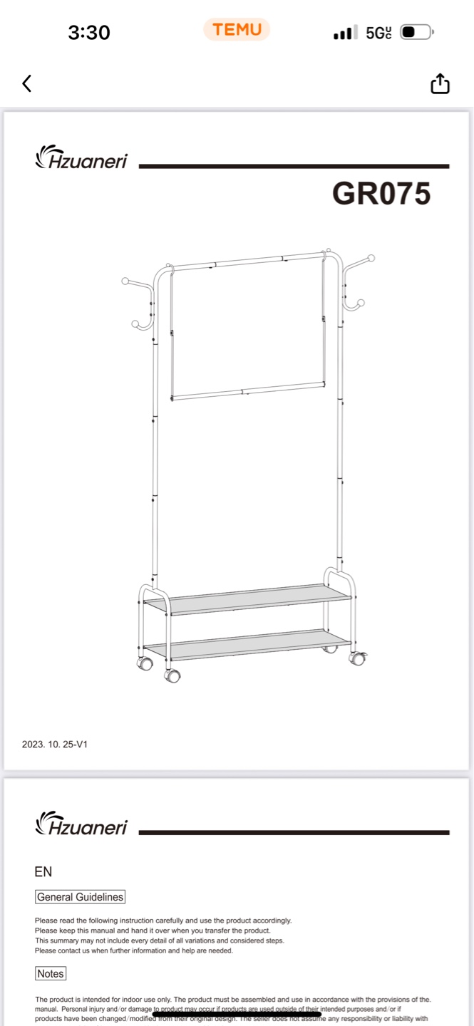 Clothing Rack on Wheels