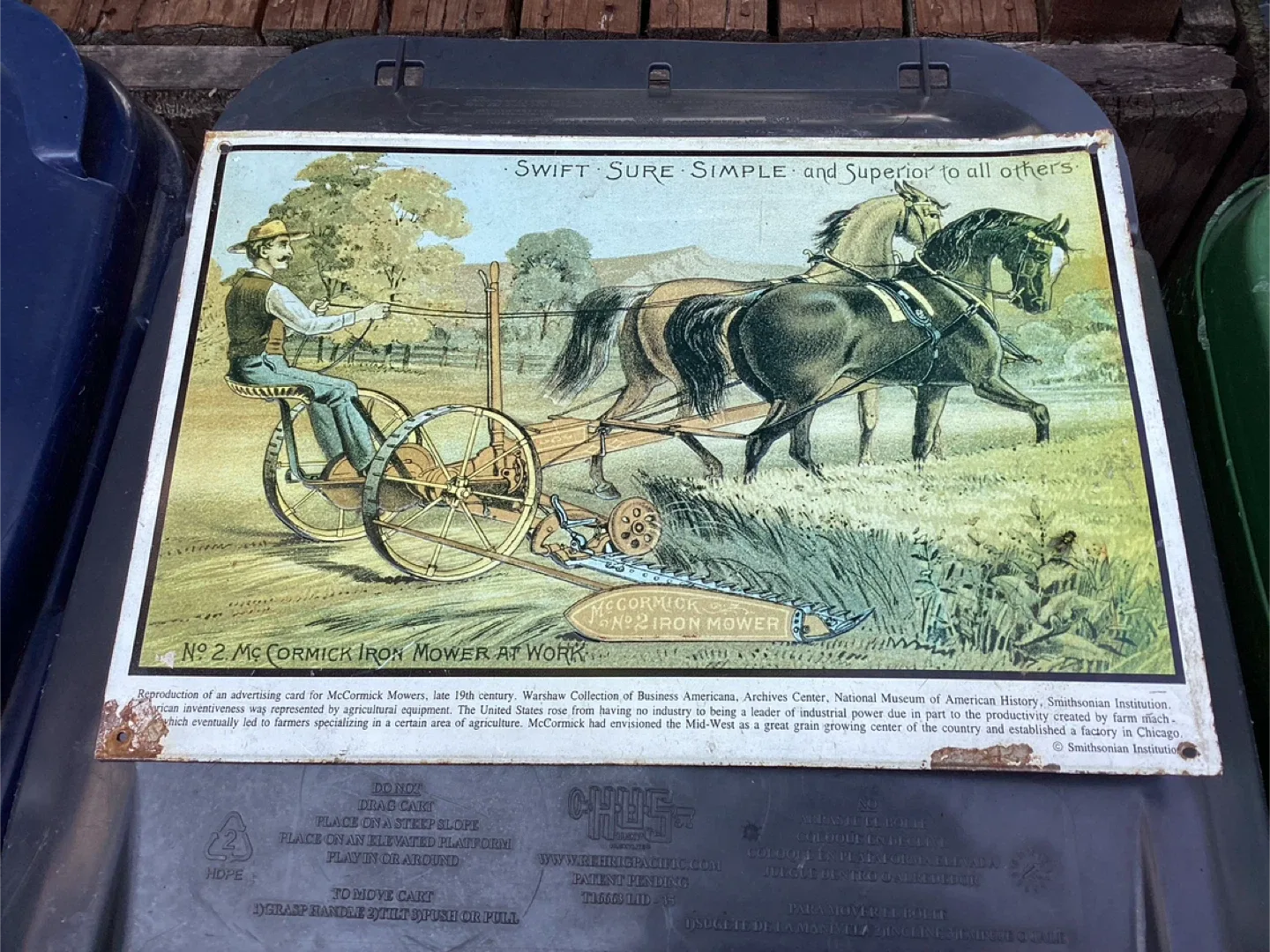 McCormick Iron Mower Advertising Card thumbnail