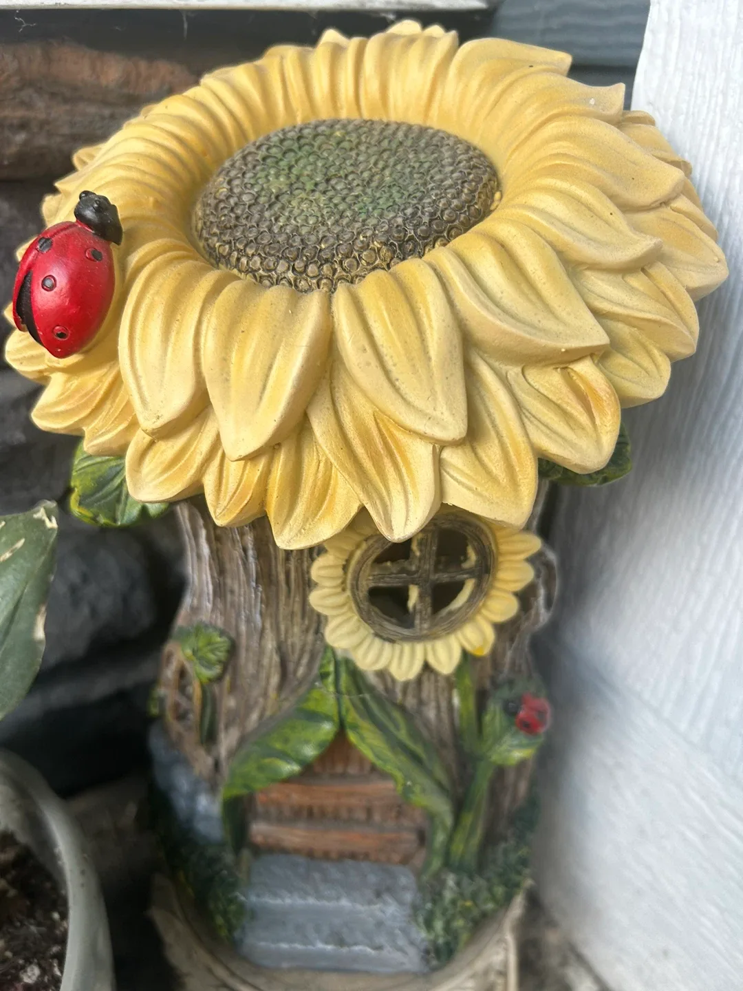 Sunflower Fairy House Garden, lights up at night ✨ thumbnail