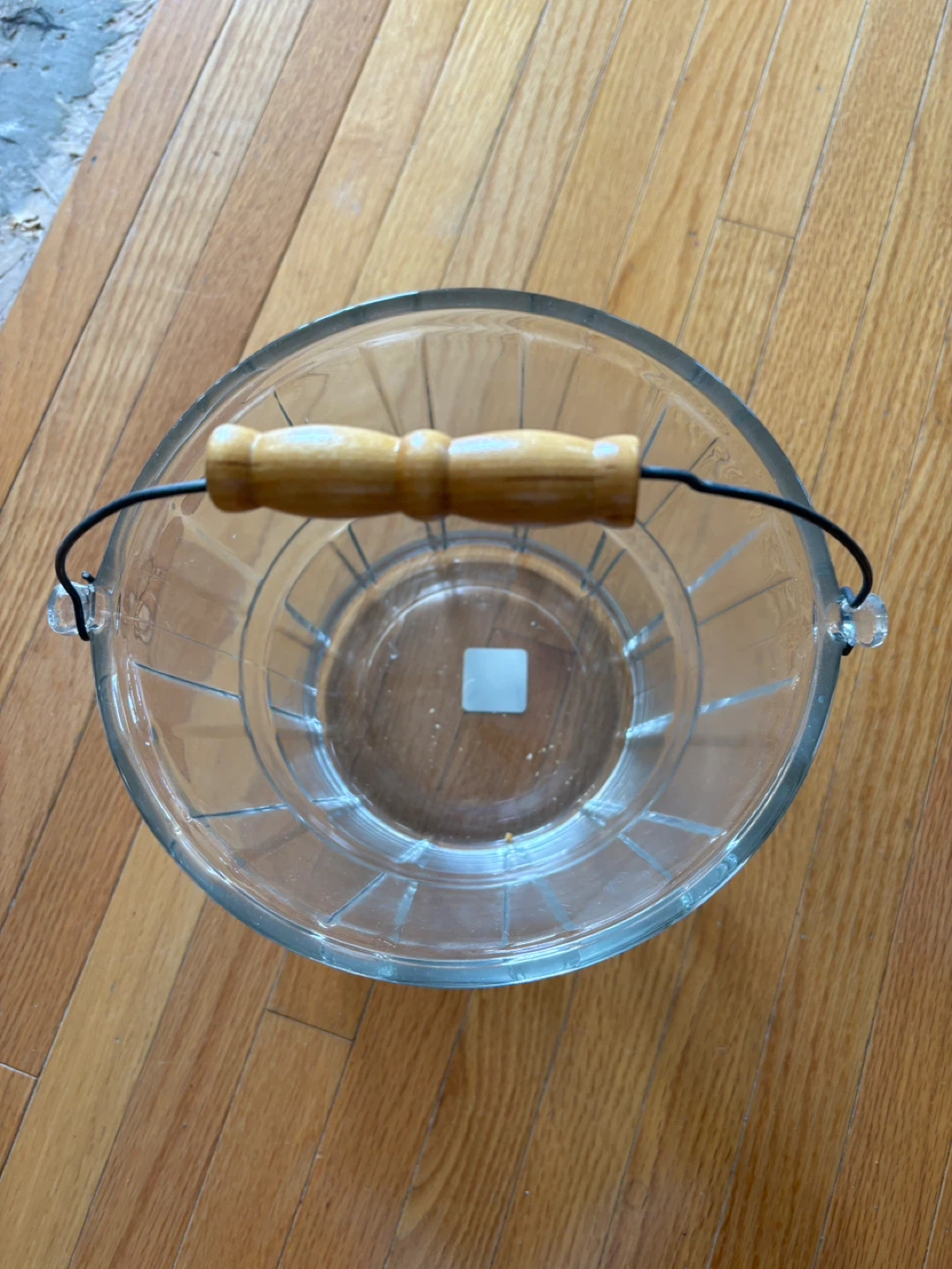 Glass Bucket with Wood Handle - photo 2