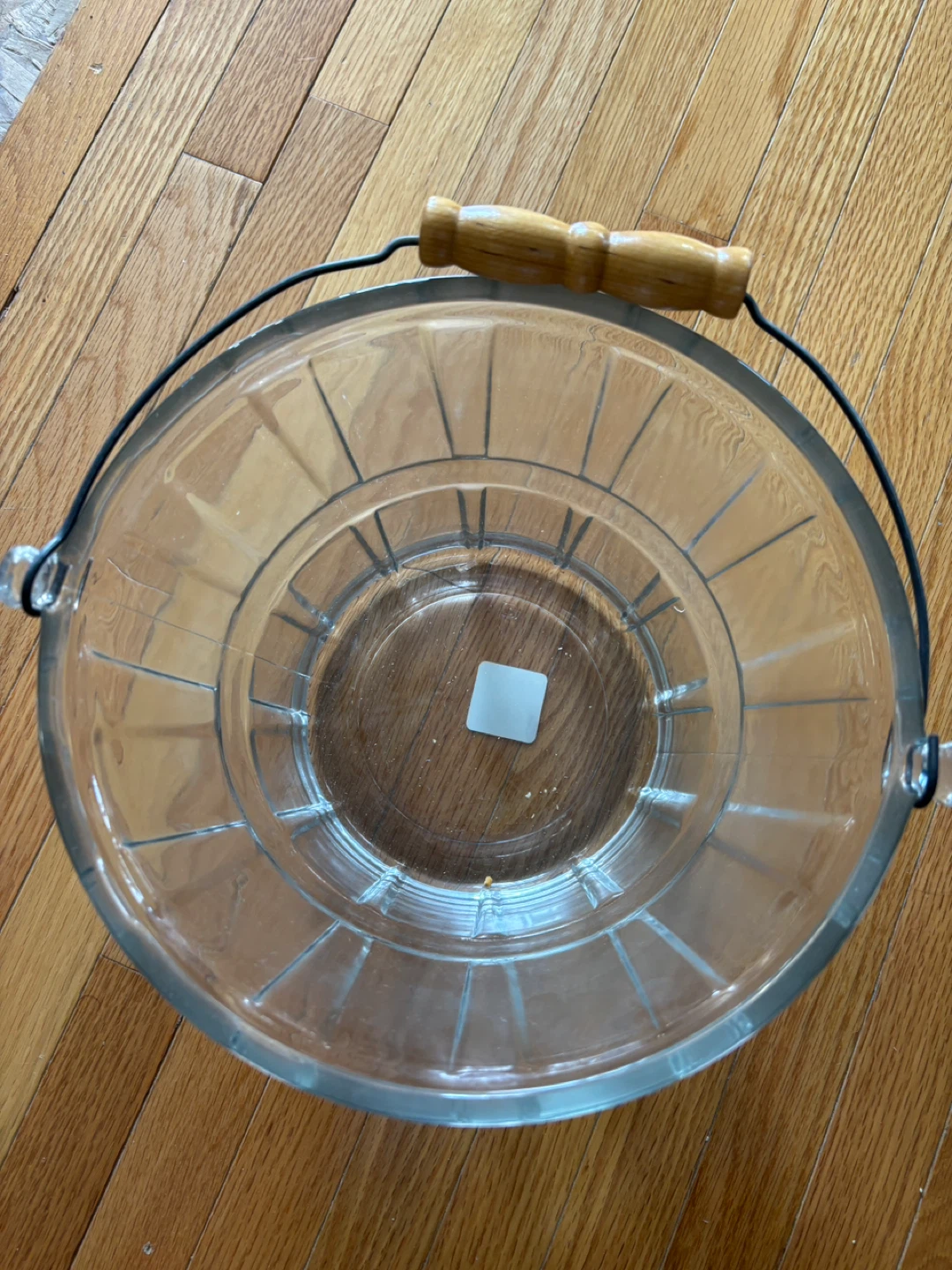 Glass Bucket with Wood Handle - photo 3