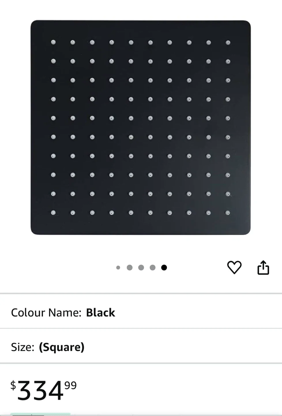 🥕 Black Square Rainfall Shower Head image indicator(7)