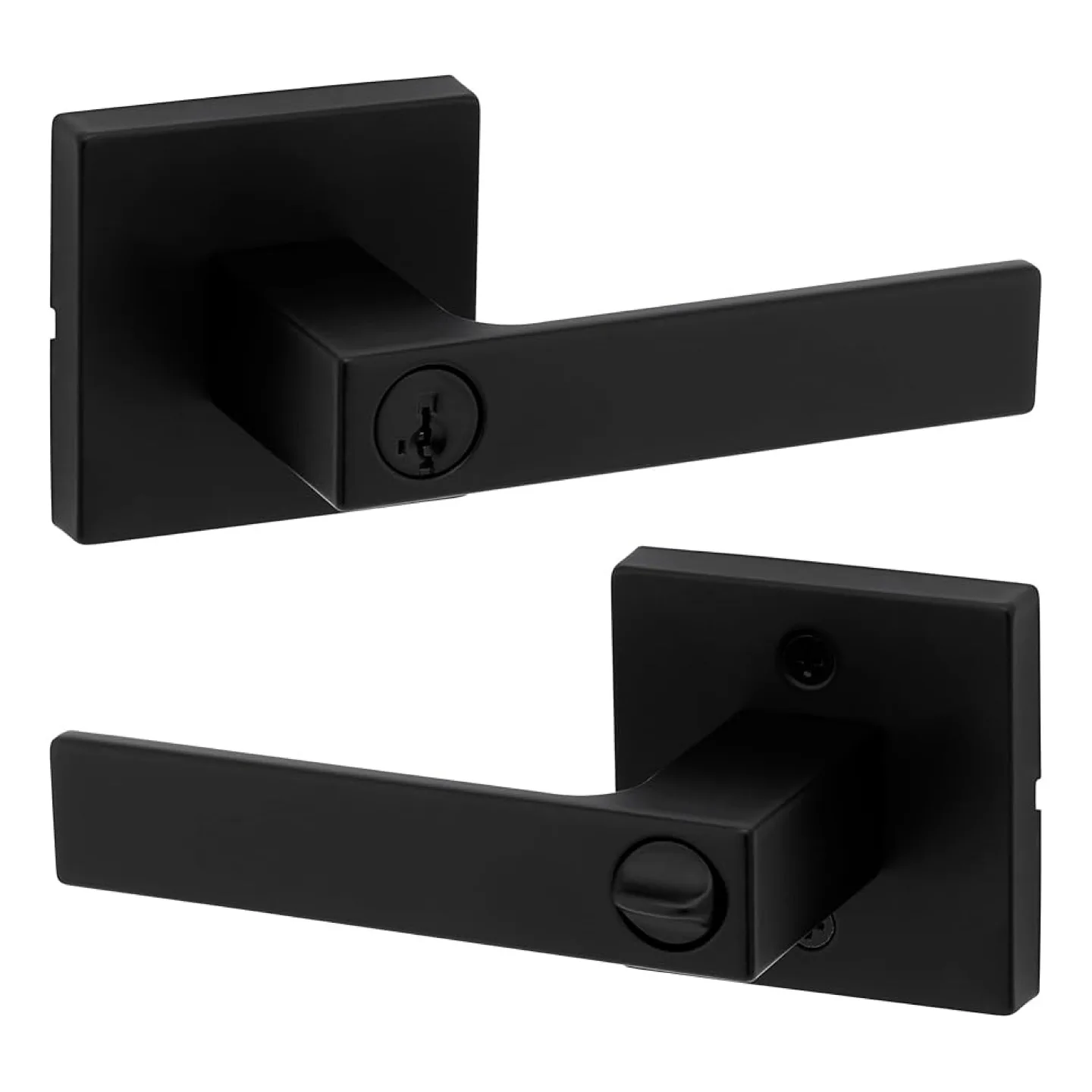 New Matte Black Door Lever Handle thumbnail