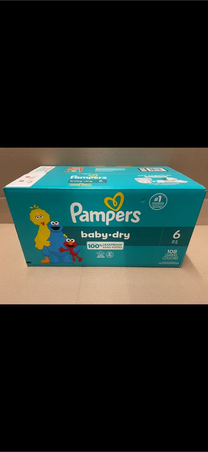Pampers Baby-Dry Size 6 - 108 Diapers thumbnail
