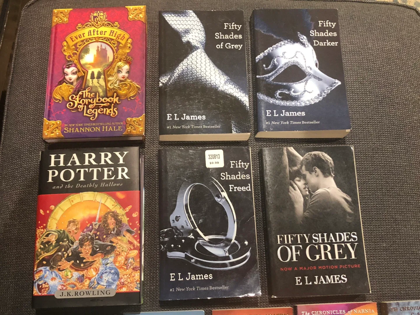 Mixed Book Lot: Harry Potter, Narnia, Fifty Shades, Ever After image indicator(3)