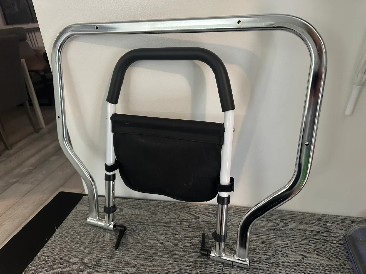 Adjustable Bedside Safety Rail with Storage Bag thumbnail