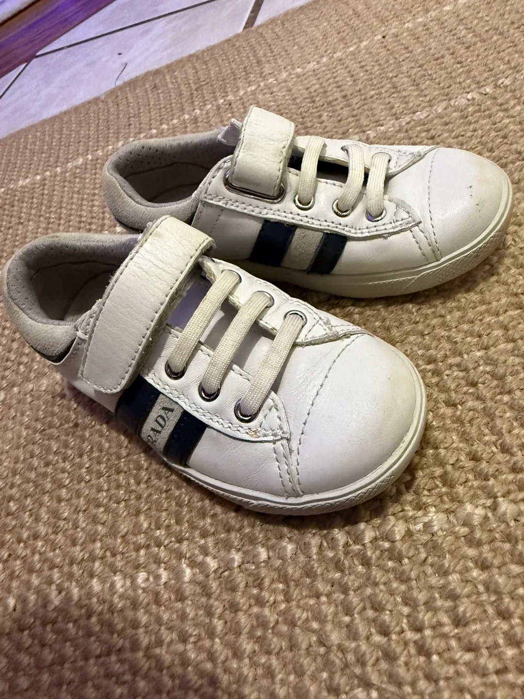 Prada White Leather Sneakers - Toddler Size EUR-25 thumbnail