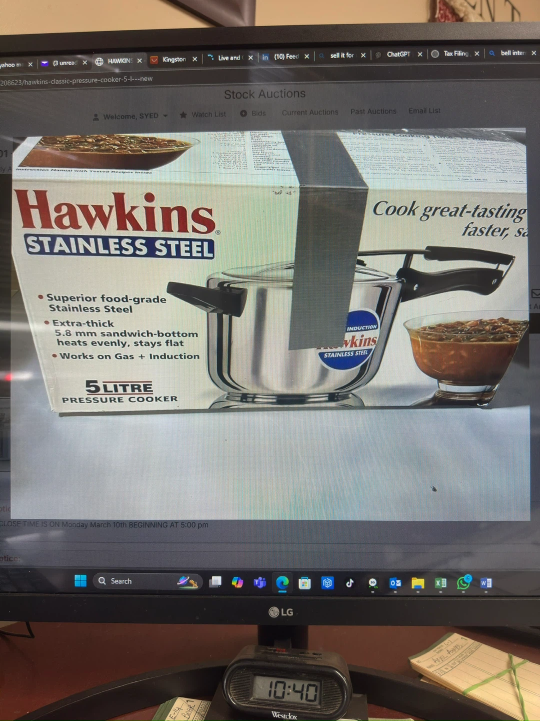 Hawkins Stainless Steel 5 Litre Pressure Cooker - photo 2