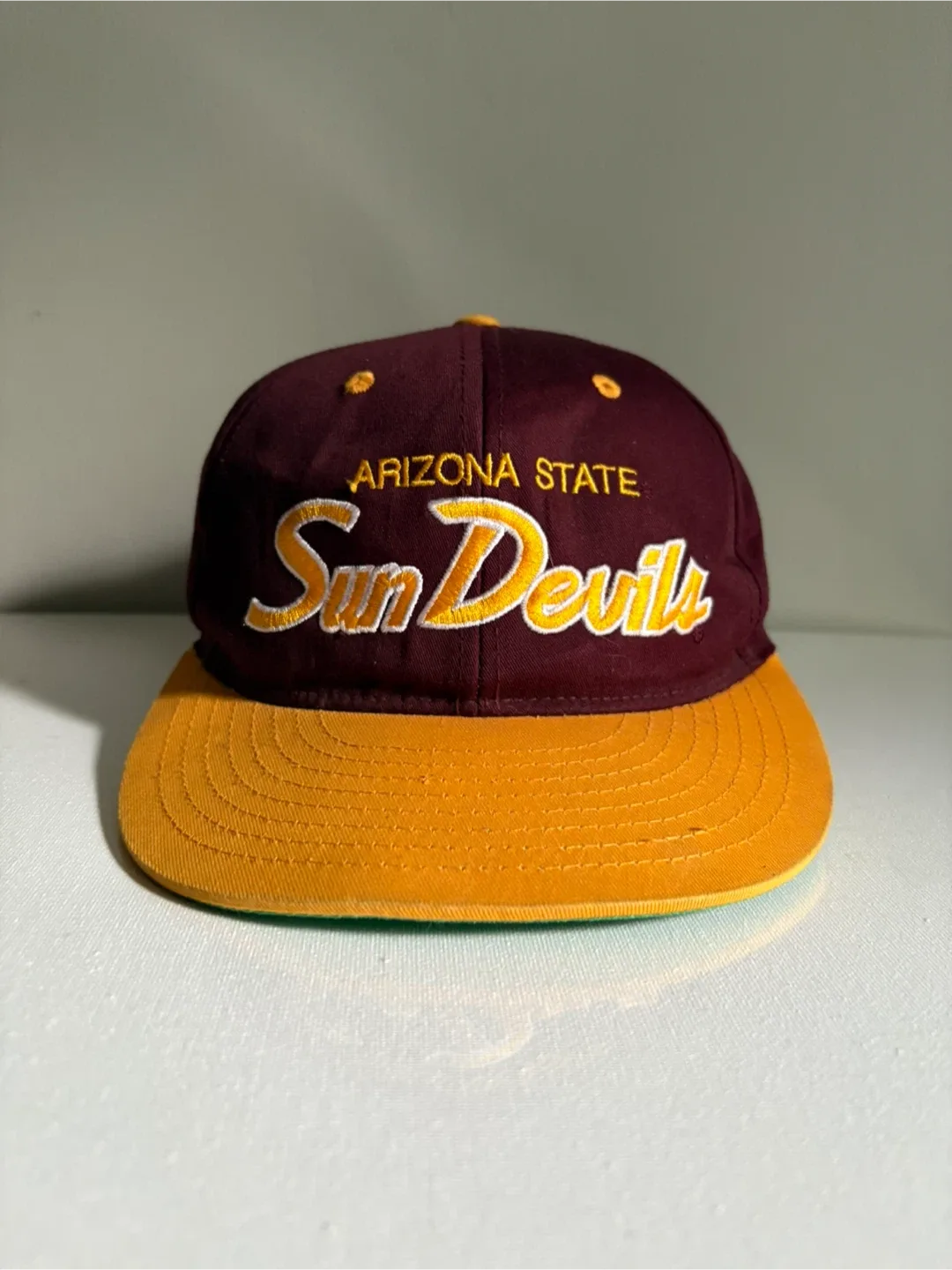 Vintage Arizona State Sun Devils script snapback 90s college image indicator(2)