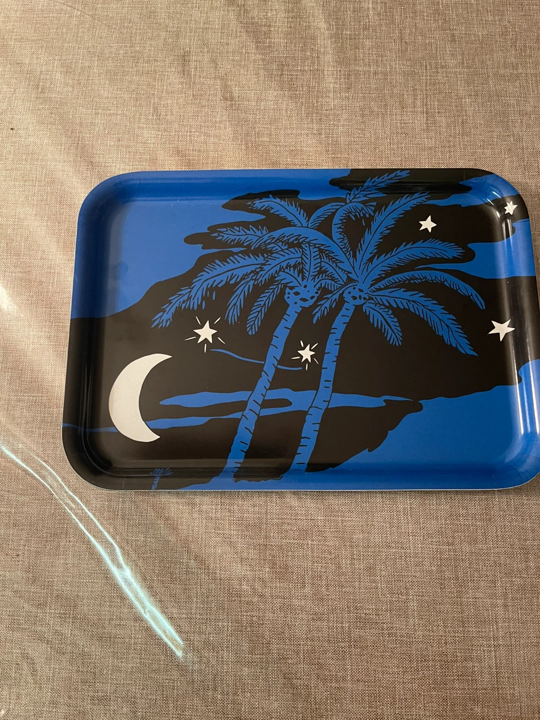 IKEA Tray - Blue Palm Tree Design
