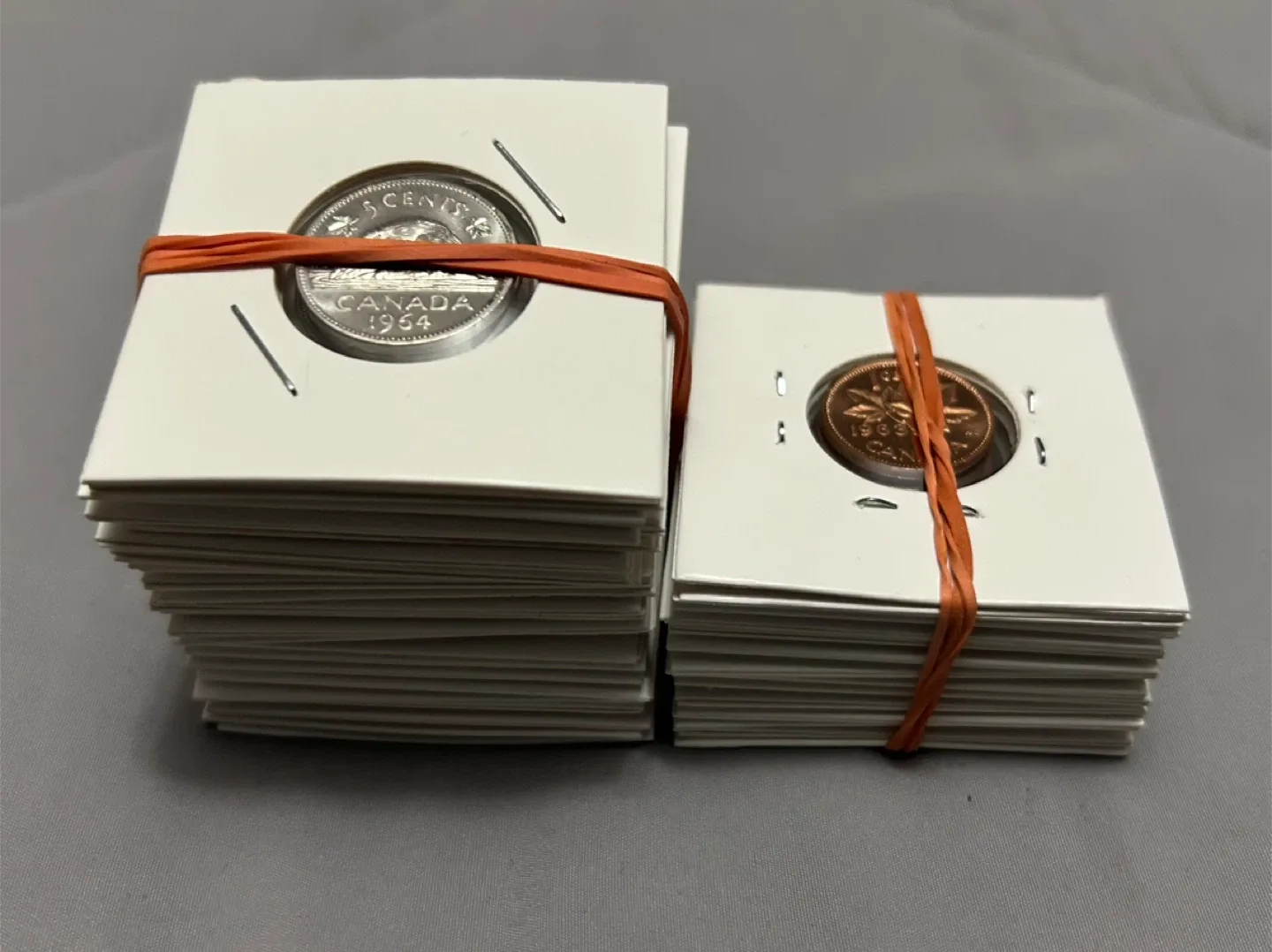 Bundle of Proof Nickels & Pennies; 1964 & 1965 thumbnail