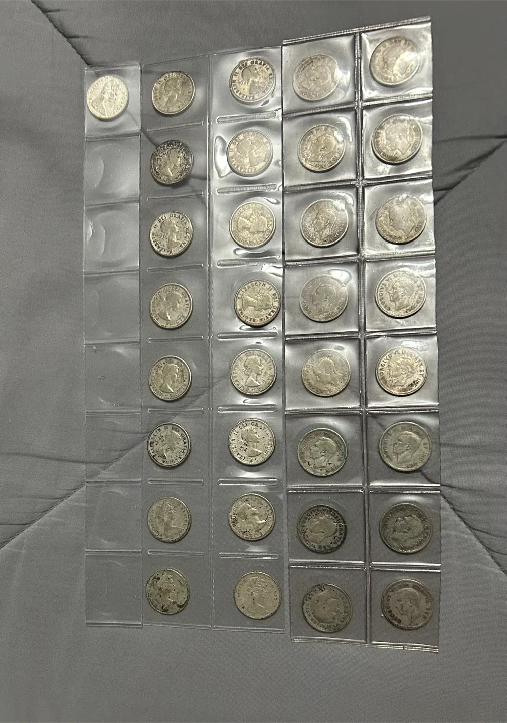 Collection of 34 Canadian Silver Dimes; 1938-1968 thumbnail