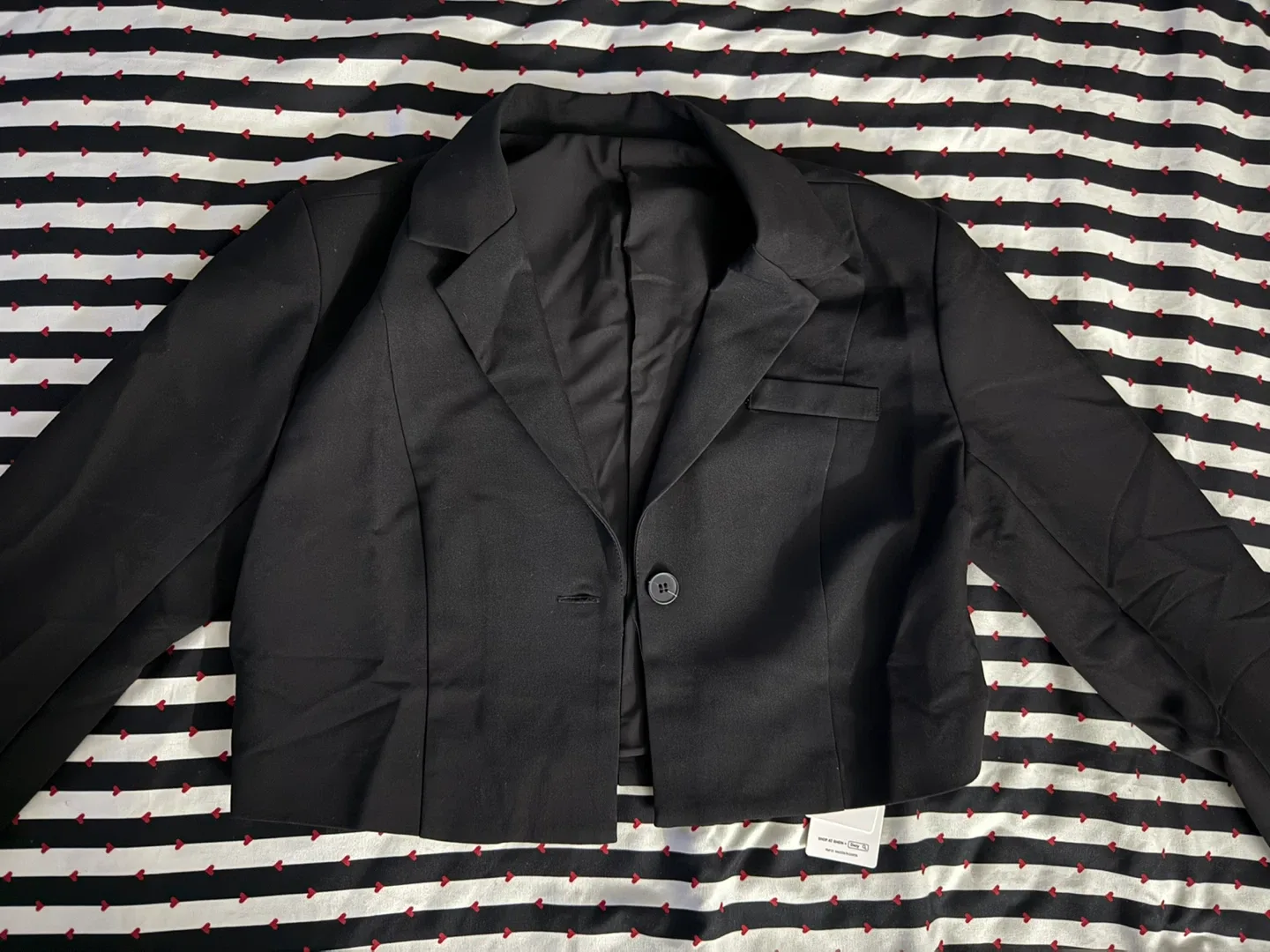 Dazy Black Crop Jacket - Size S thumbnail