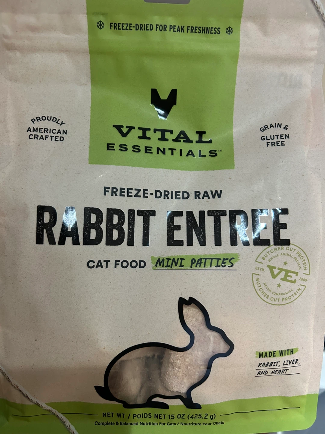 Vital Essentials Freeze-Dried Raw Rabbit Cat Food - photo 2