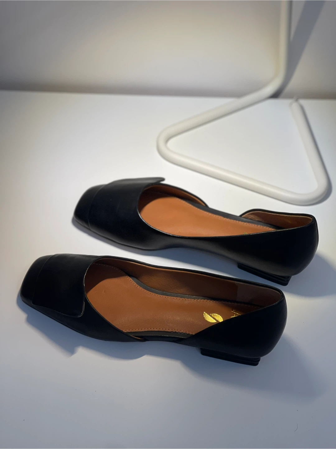 Franco Sarto Black Leather Flats