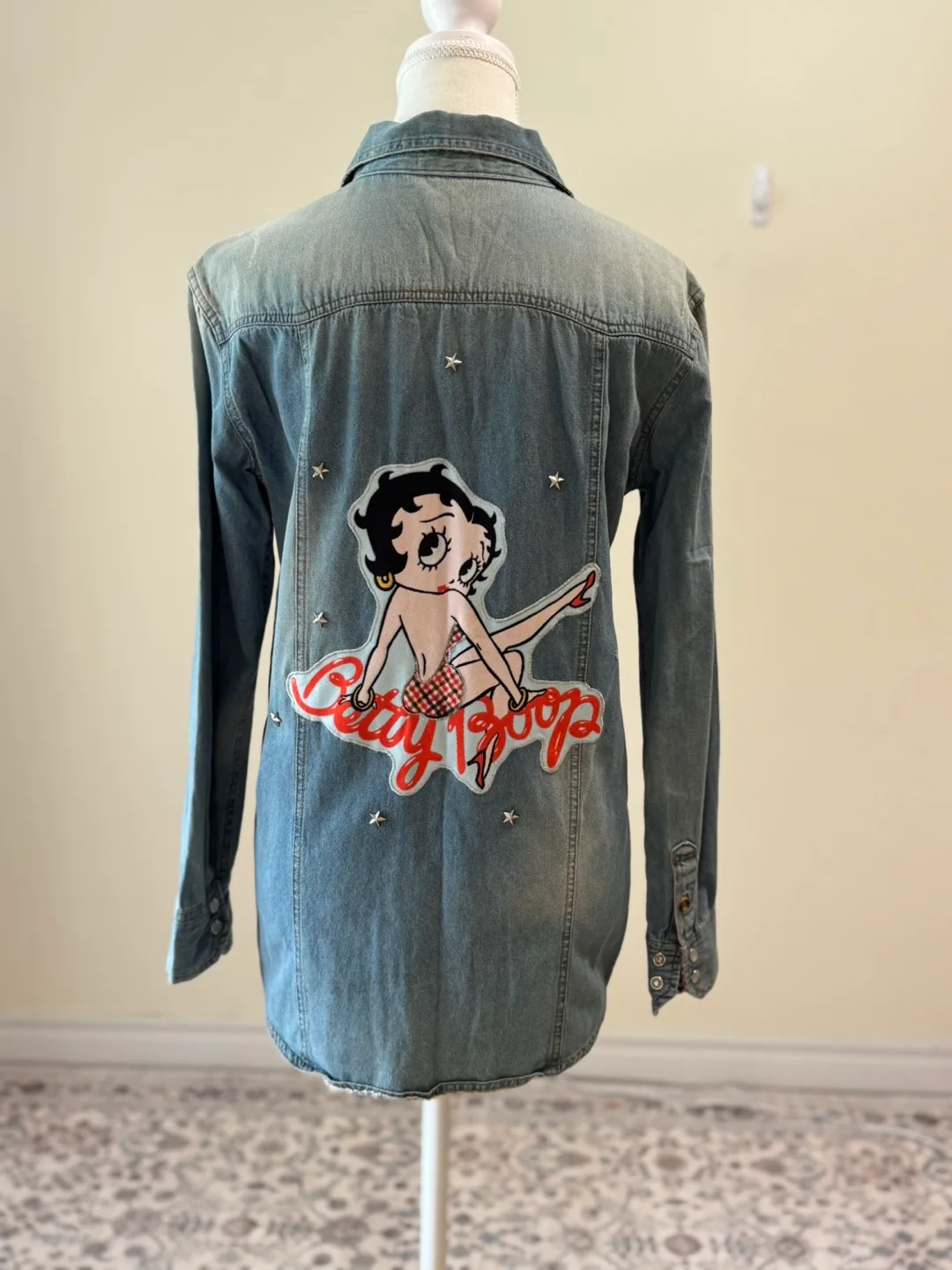 Vintage Betty Boop Denim Shirt Jacket thumbnail