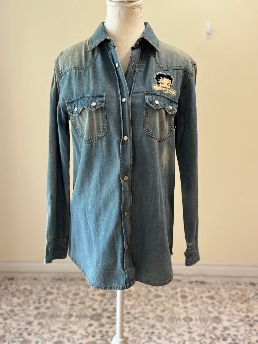 Vintage Betty Boop Denim Shirt Jacket image indicator(2)