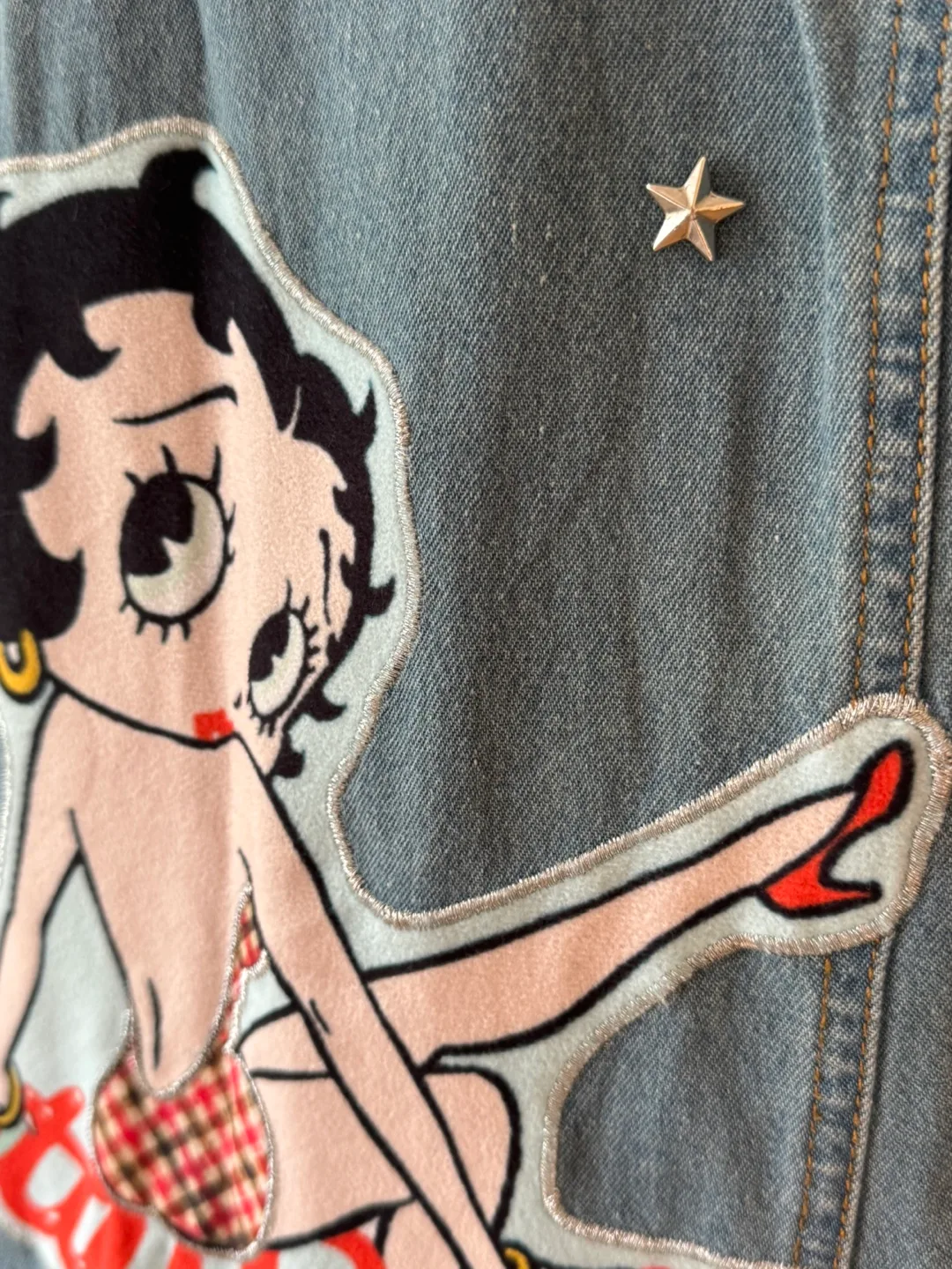 Vintage Betty Boop Denim Shirt Jacket image indicator(9)