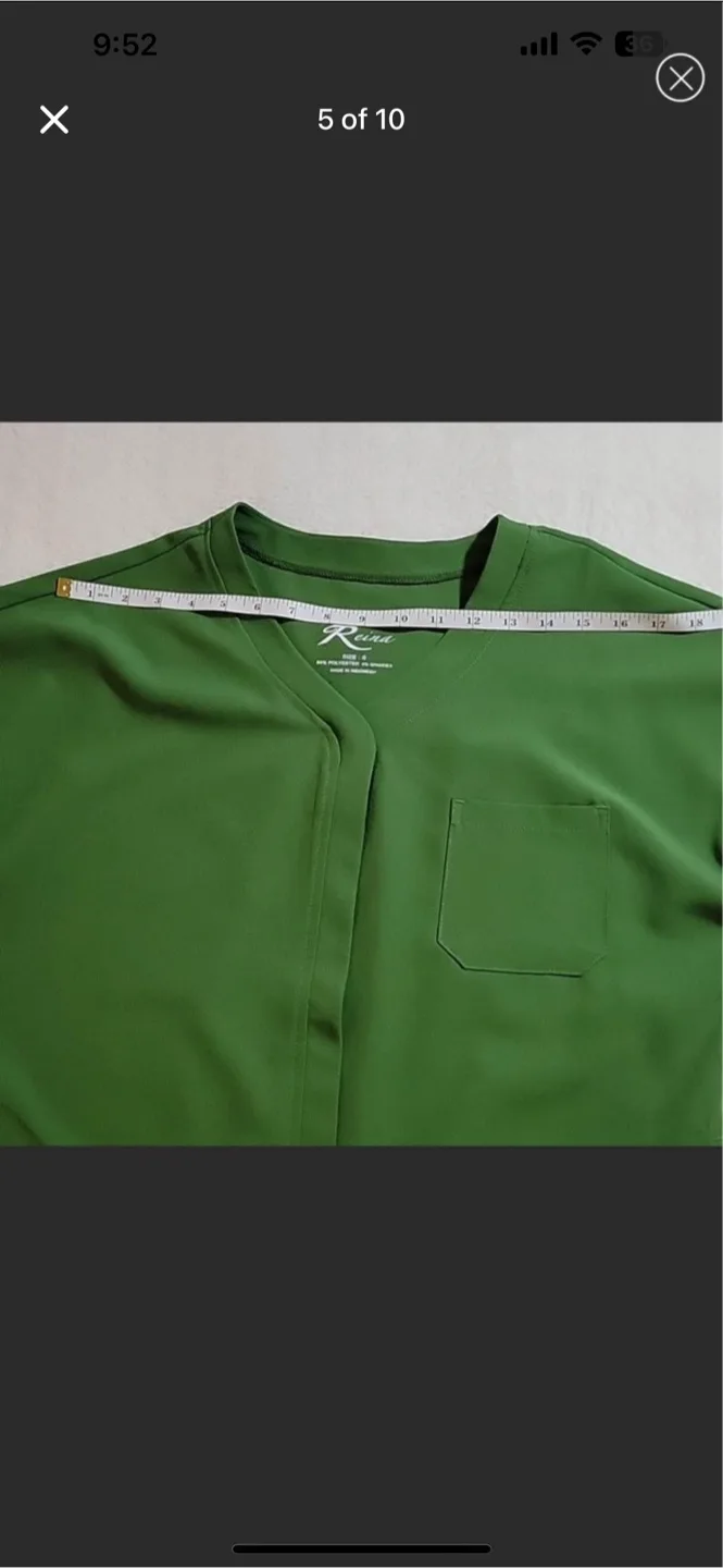 Reina Green Scrub set- Size S -fits as medium image indicator(5)