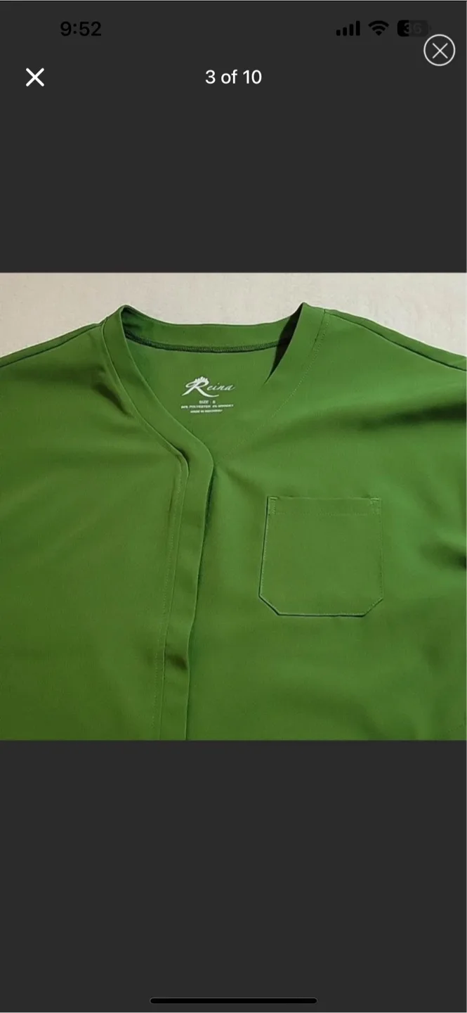 Reina Green Scrub set- Size S -fits as medium image indicator(3)