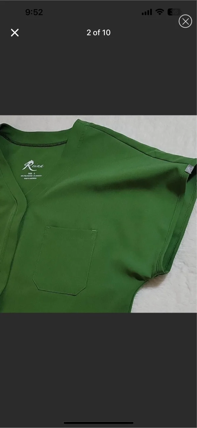 Reina Green Scrub set- Size S -fits as medium image indicator(2)