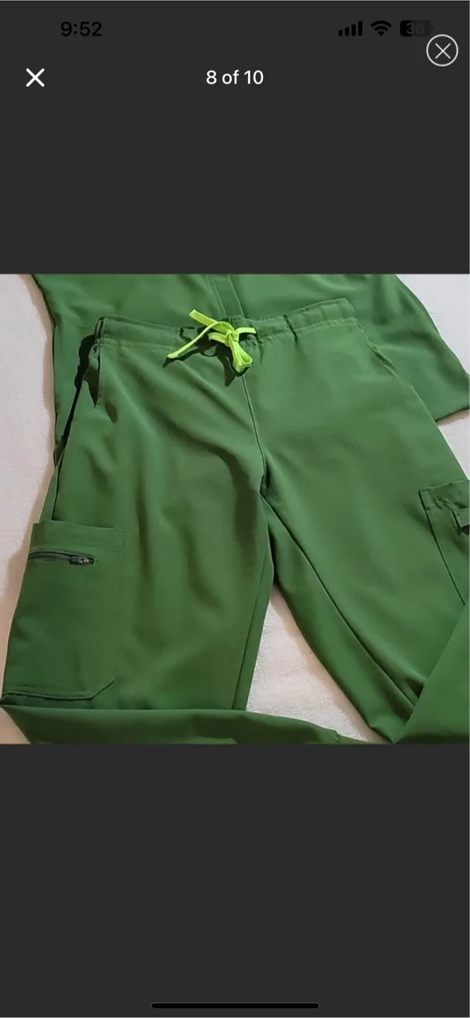 Reina Green Scrub set- Size S -fits as medium image indicator(8)