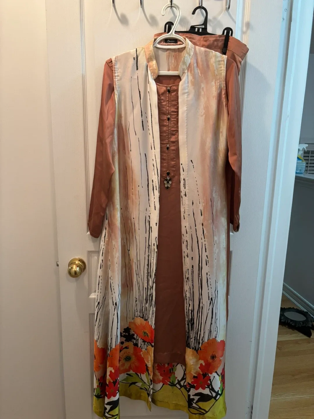 Brown 3-Piece Salwar Kameez Suit