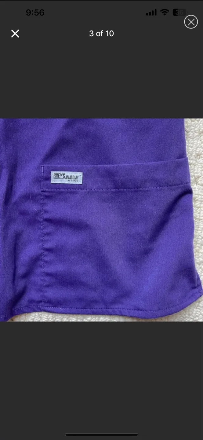 Grey's Anatomy Scrub set - Purple, Size XXS image indicator(3)