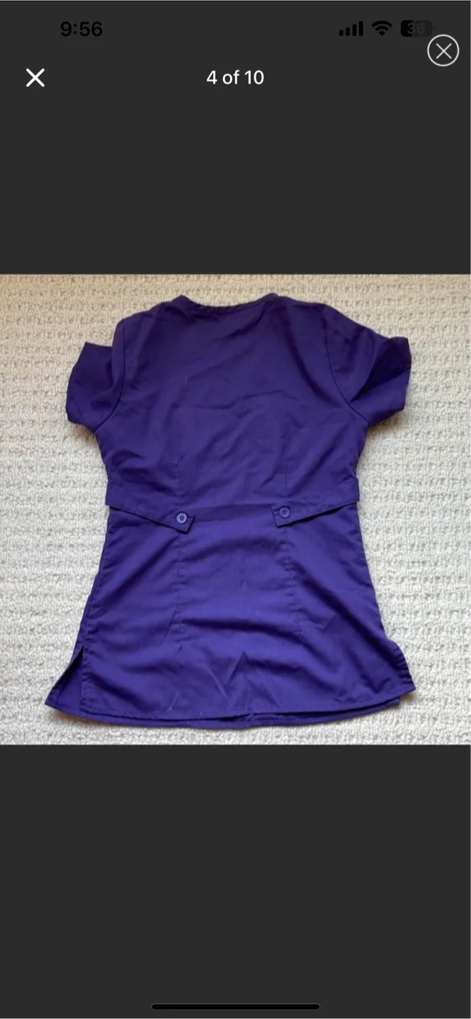 Grey's Anatomy Scrub set - Purple, Size XXS image indicator(4)