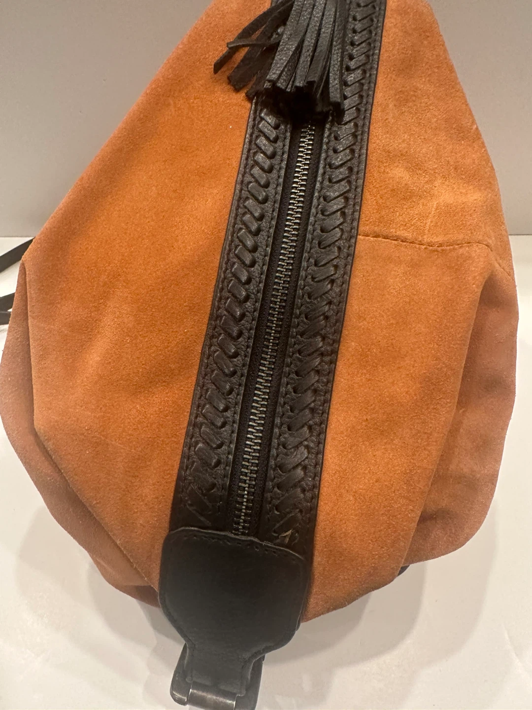 Suede & Leather Backpack - Brown & Black - photo 2