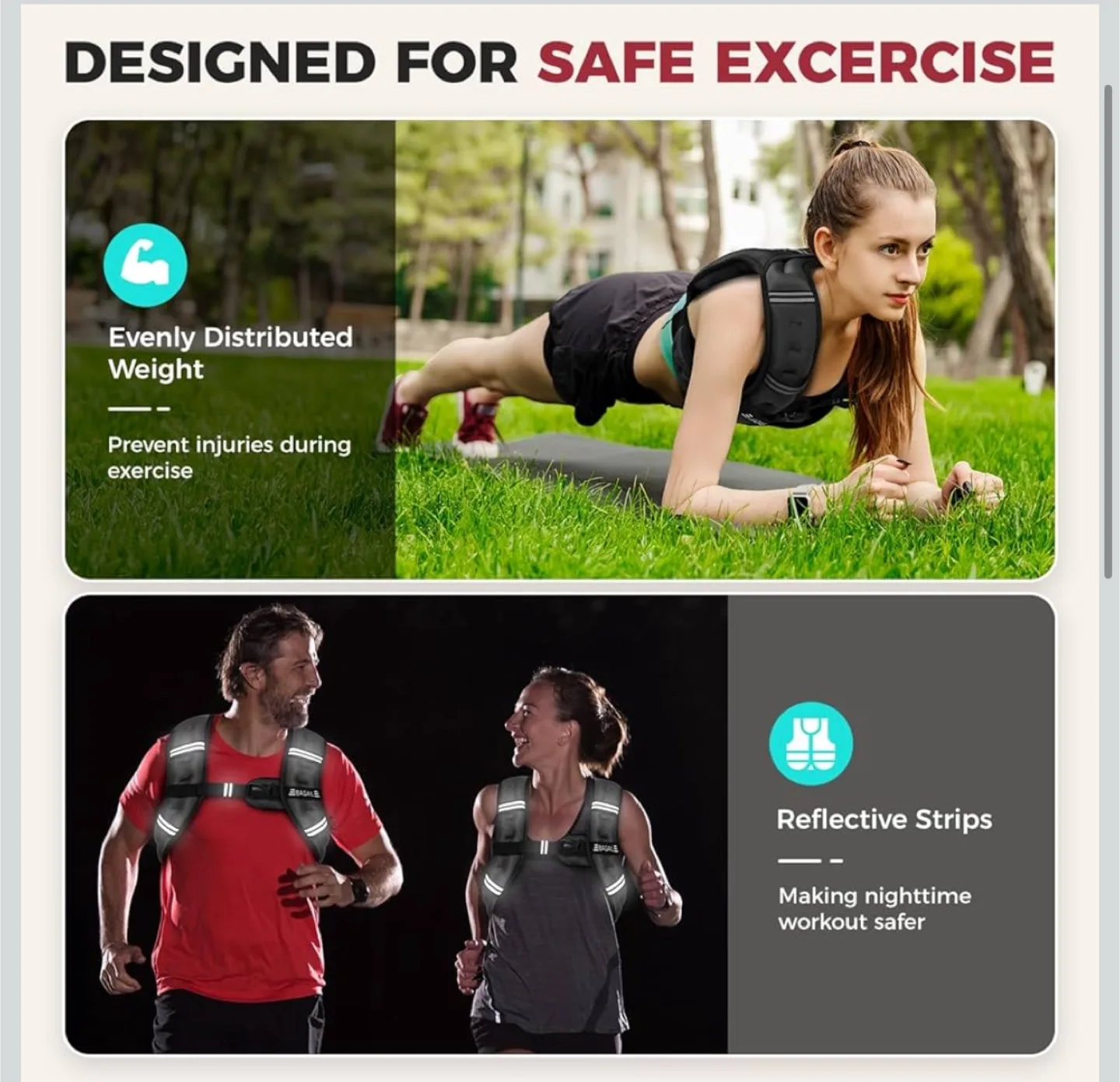 BAGAIL 10lb Weighted Vest - Black image indicator(5)