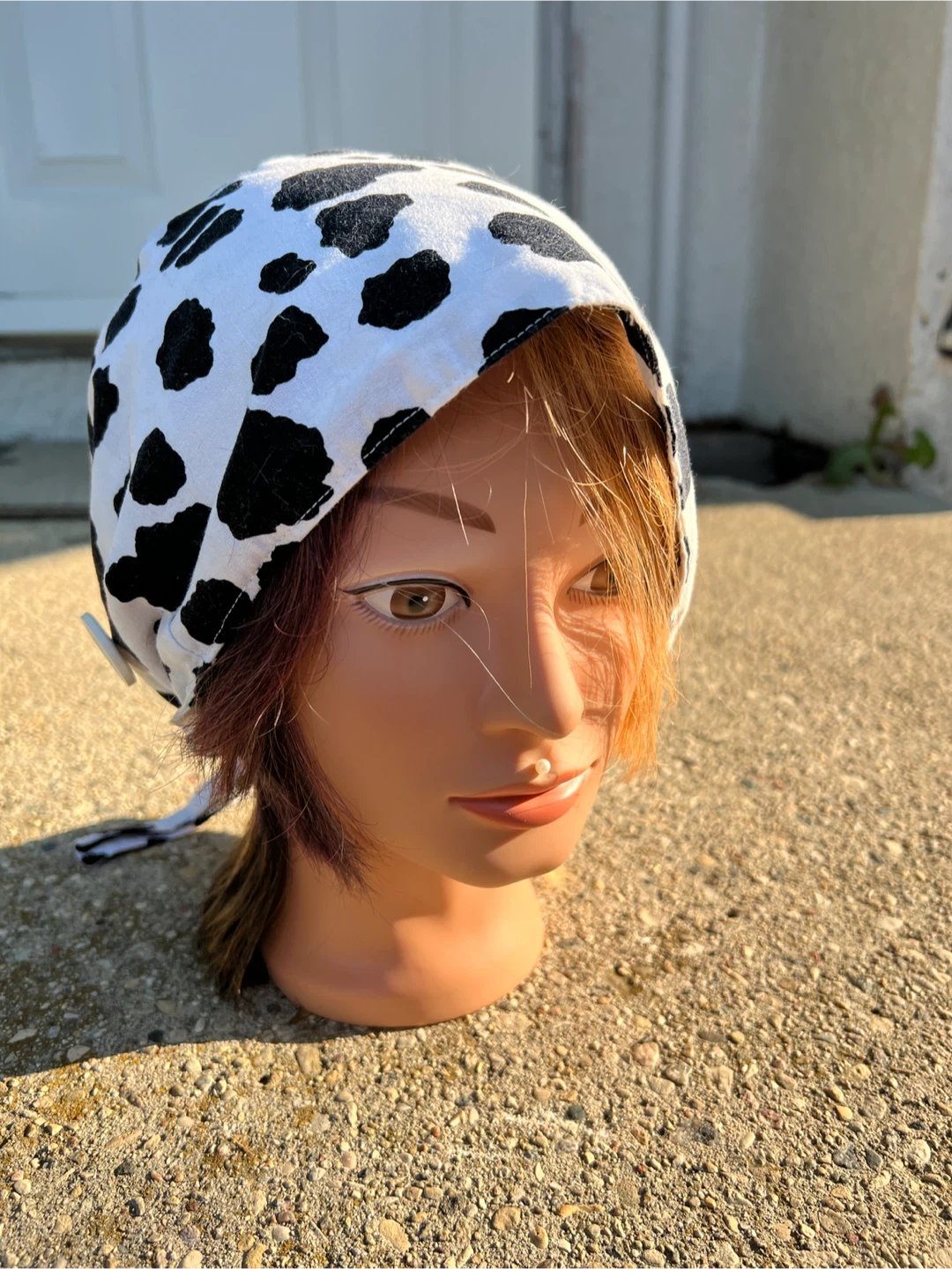 Handmade Scrub Cap - Cow Print - photo 2