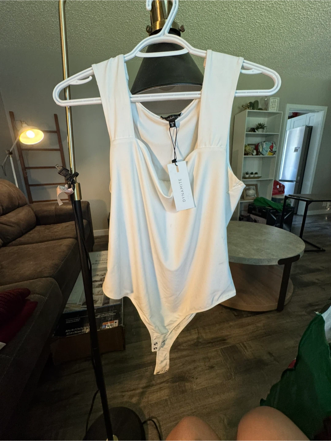 Dynamite Sculpt Bare Square Neck Bodysuit - XL
