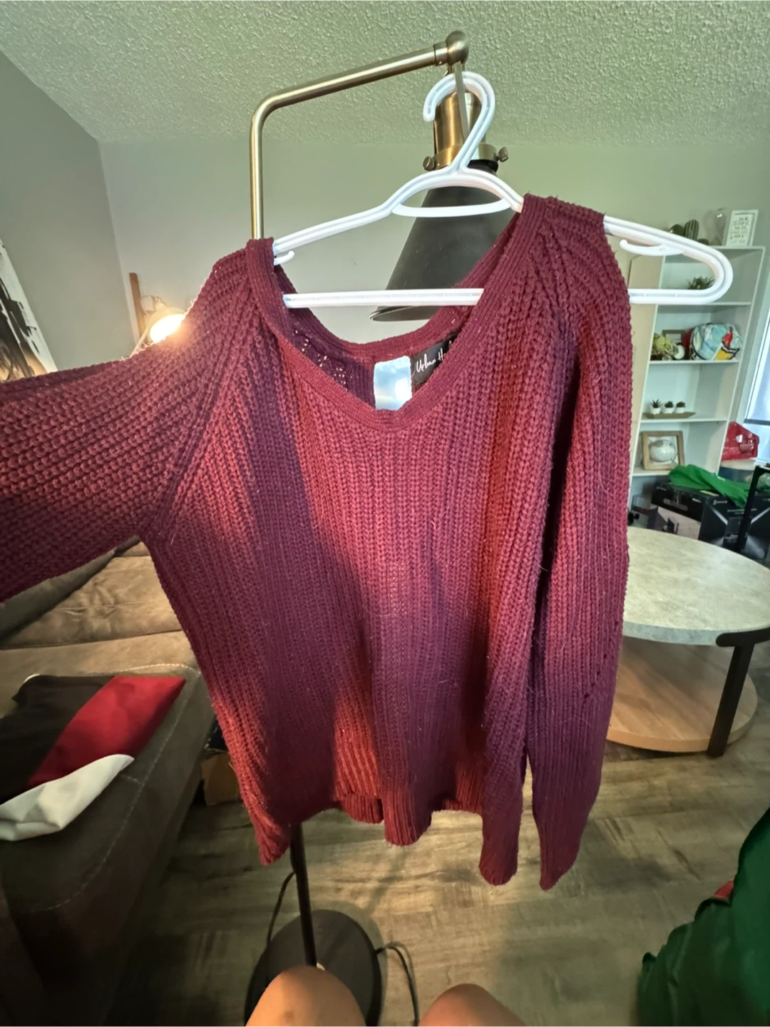 Urban Heritage Burgundy Knit Sweater - Size L