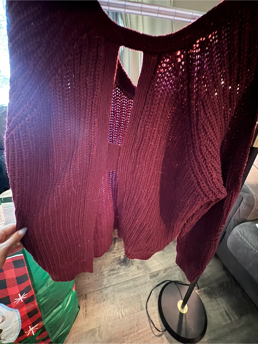 Urban Heritage Burgundy Knit Sweater - Size L - photo 2