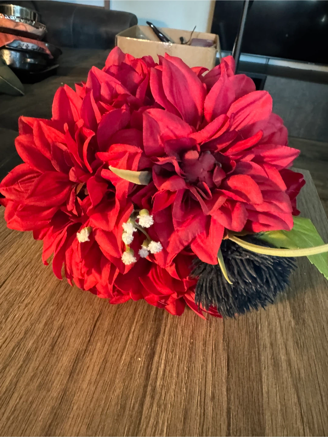 Red Artificial Flower Bouquet