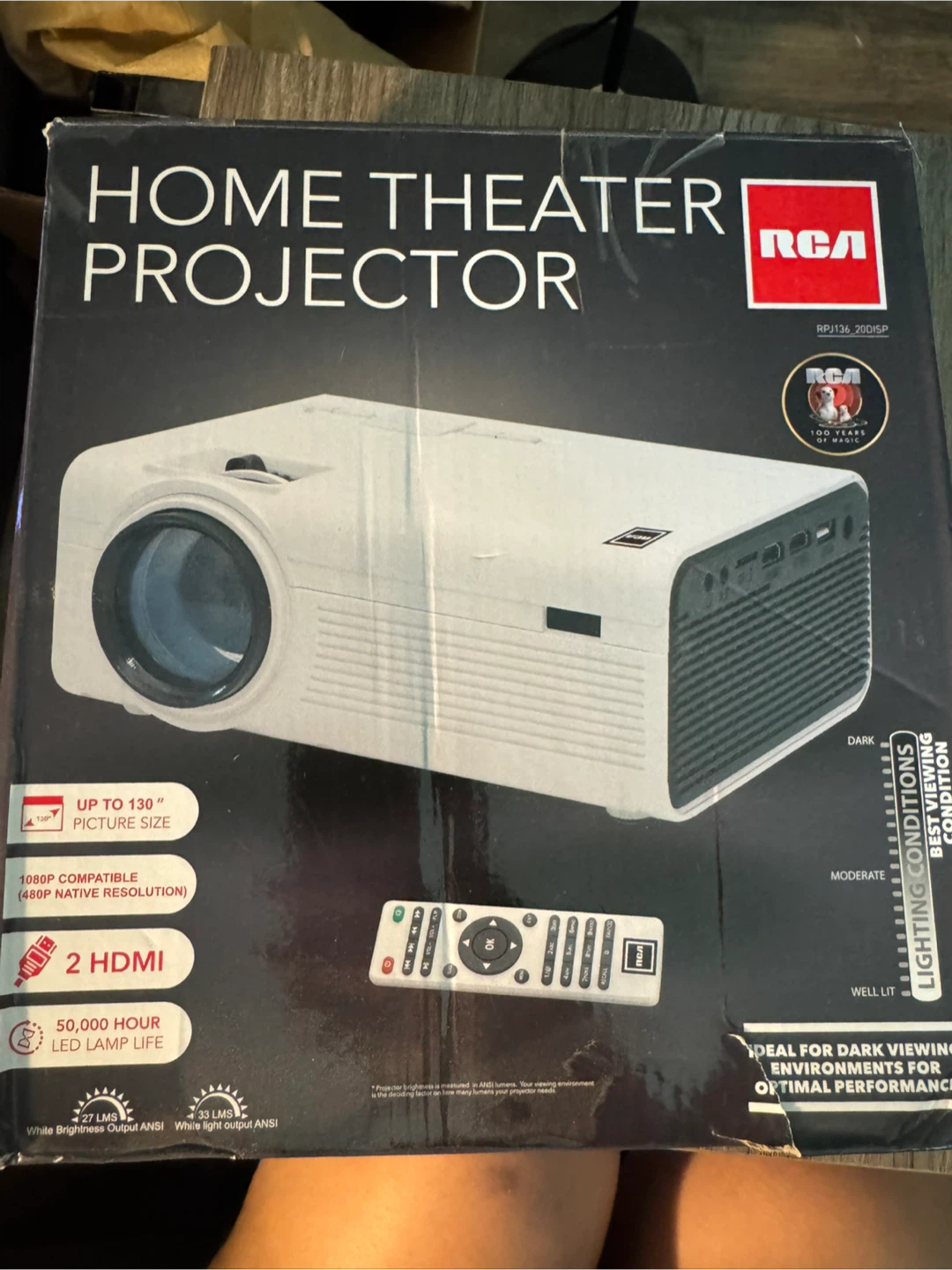 RCA Home Theater Projector RPJ136-20DISP