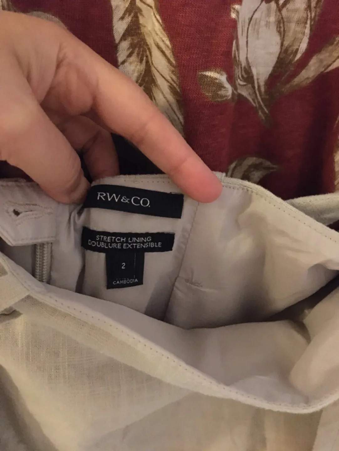 RW&CO Linen Floral Top XS & Skirt Size 2 image indicator(2)