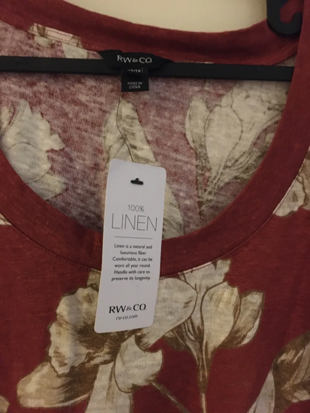 RW&CO Linen Floral Top XS & Skirt Size 2 image indicator(10)