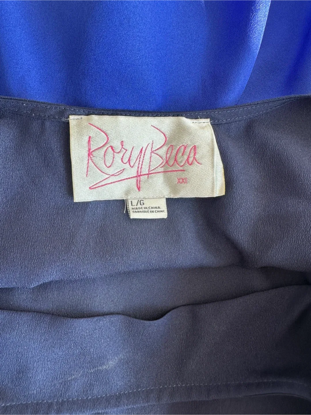 Rory Beca collab x Forever 21 Top - Size L/G - Black & Blue image indicator(5)