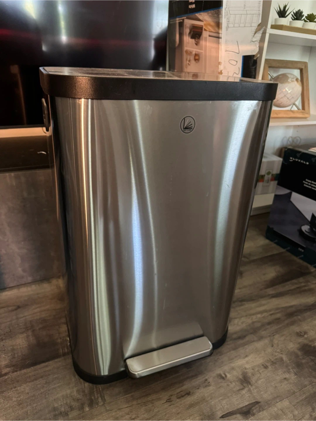 simplehuman 45L Rectangular Step Trash Can - Stainless Steel