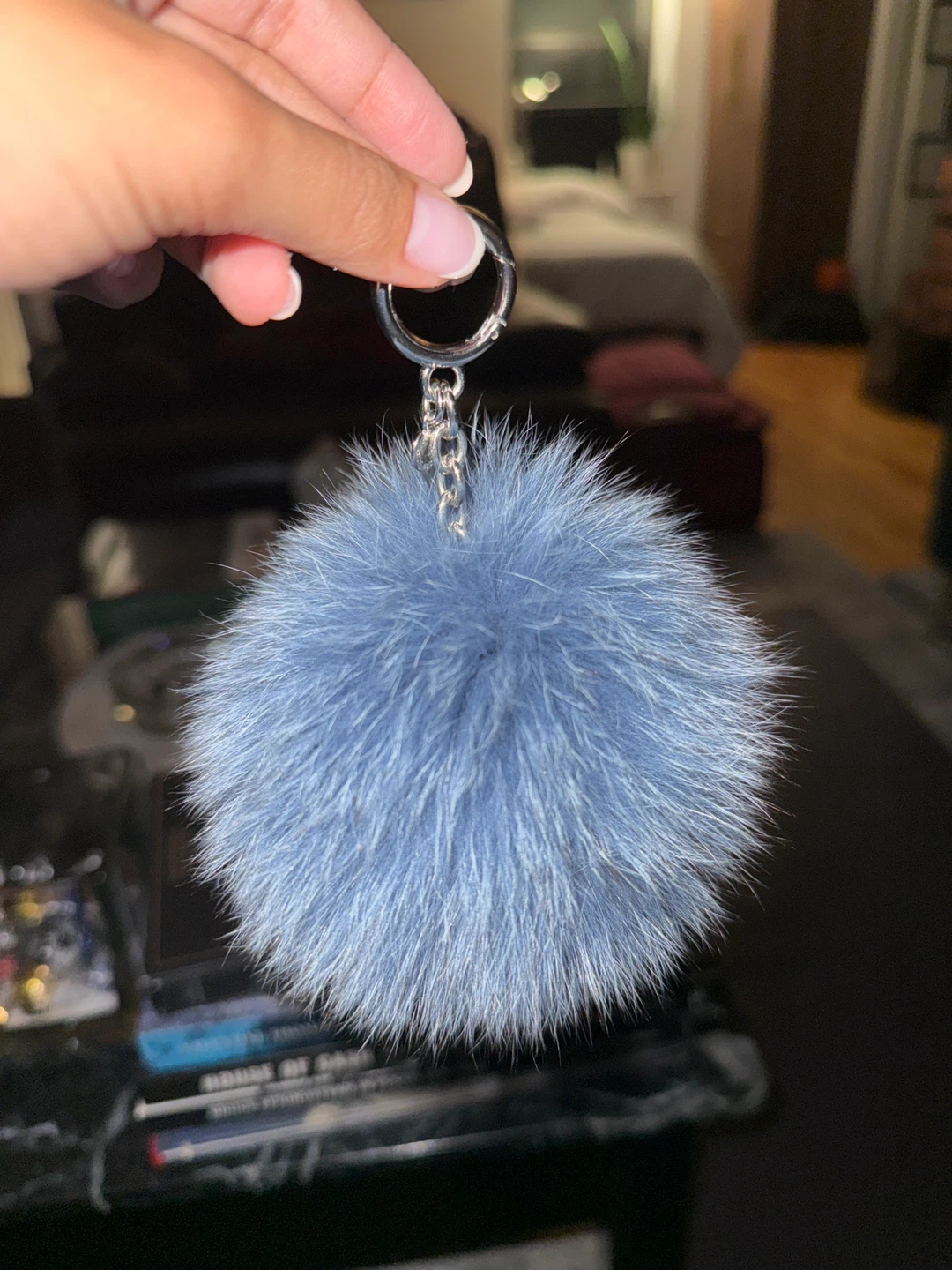 Michael Kors Fur Pom Pom Keychain