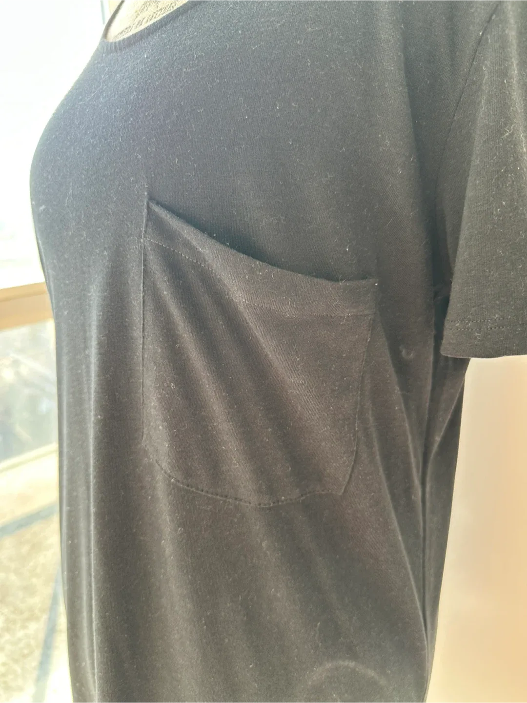 Black T-Shirt with Pocket image indicator(4)