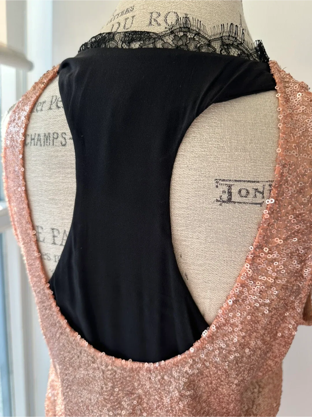 Sequin Tank Dress - Rose Gold image indicator(4)