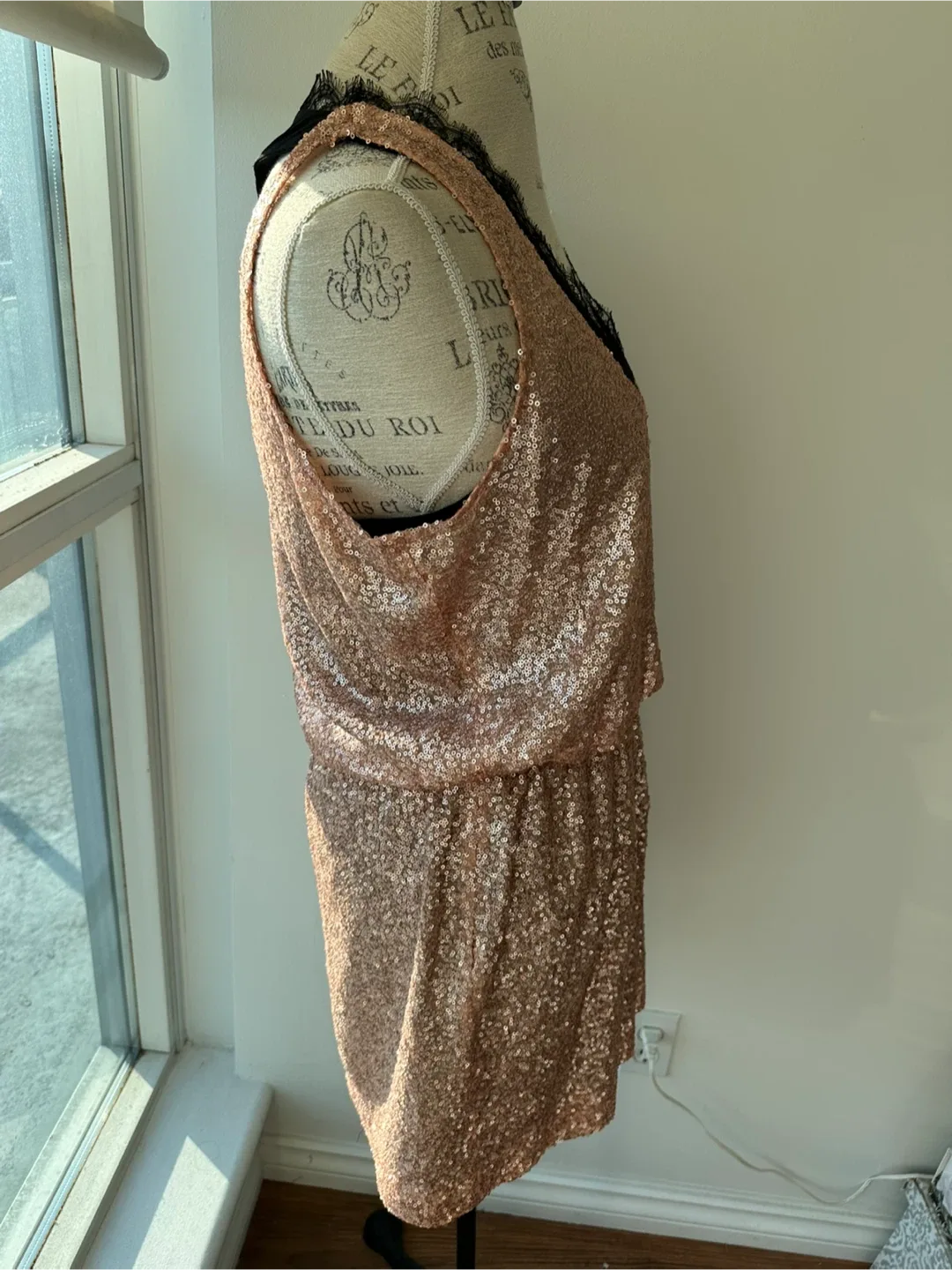 Sequin Tank Dress - Rose Gold image indicator(5)