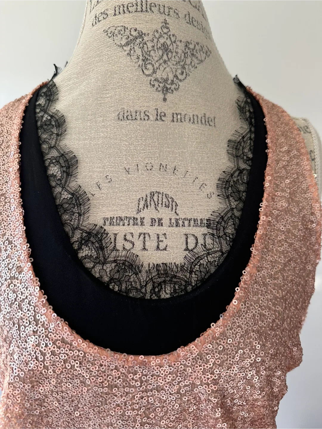 Sequin Tank Dress - Rose Gold image indicator(6)