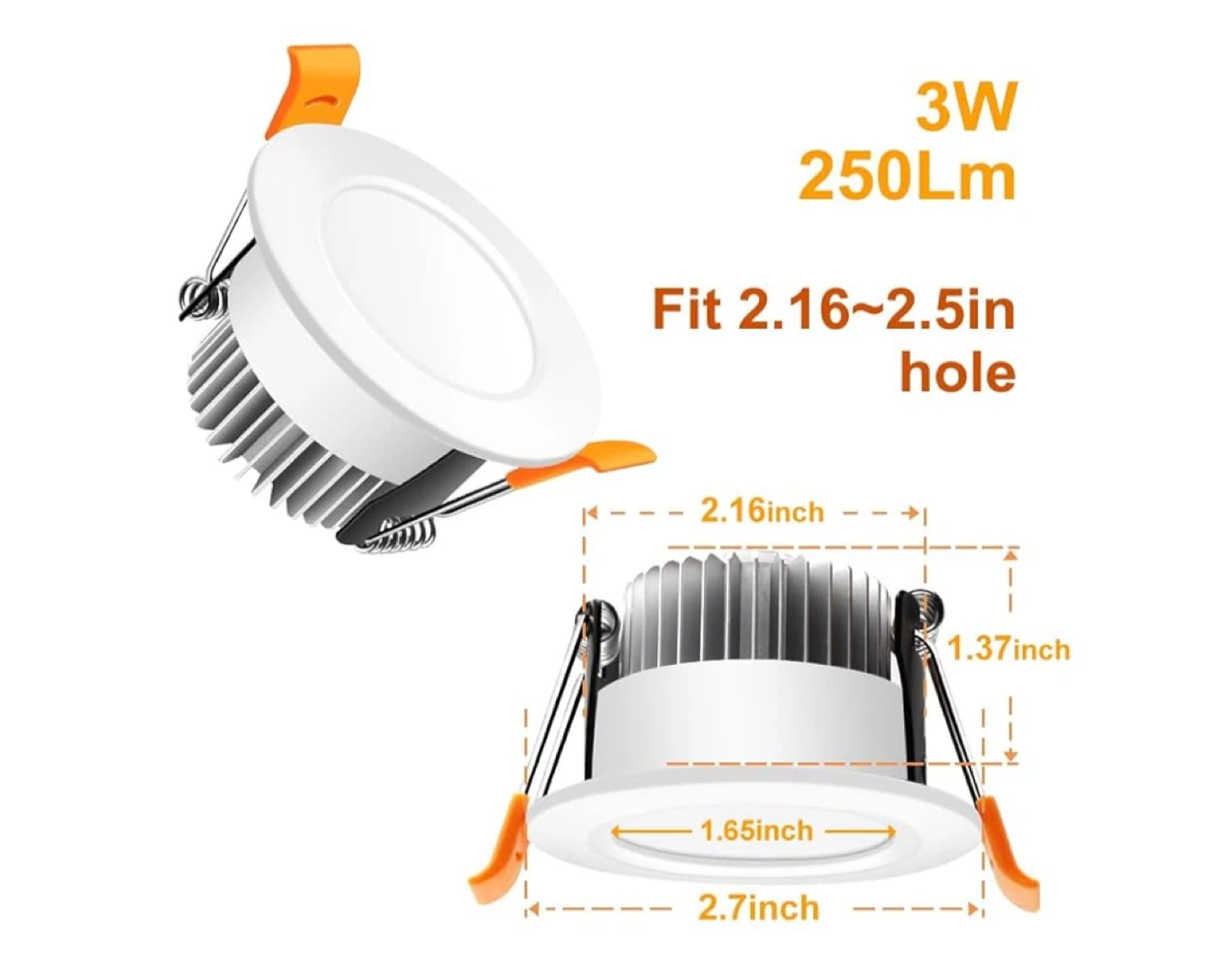 LED Recessed Lighting Dimmable Downlight, 8 Pack - photo 2