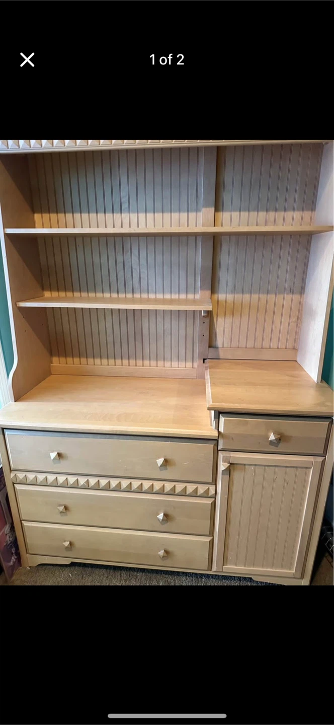 Changing table/Hutch Cabinet - 54" Wide x 74" Tall - photo 2